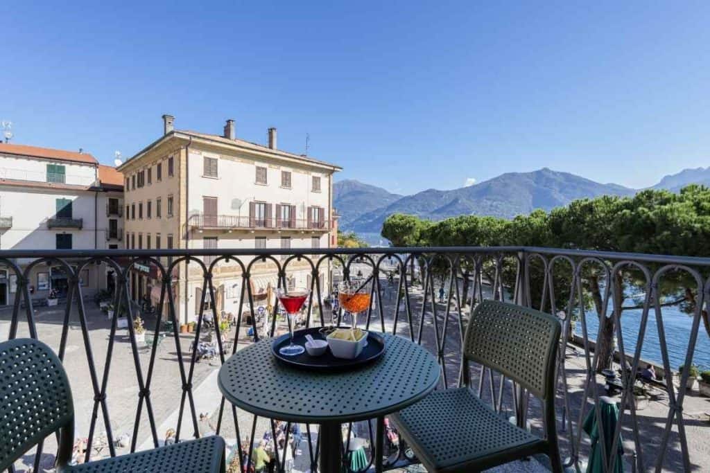 Balcony view from Hotel Du Lac’s double room with terrace overlooking Lake Garda