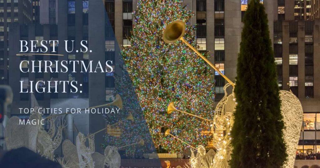 Rockefeller Center Christmas tree in New York City holiday season