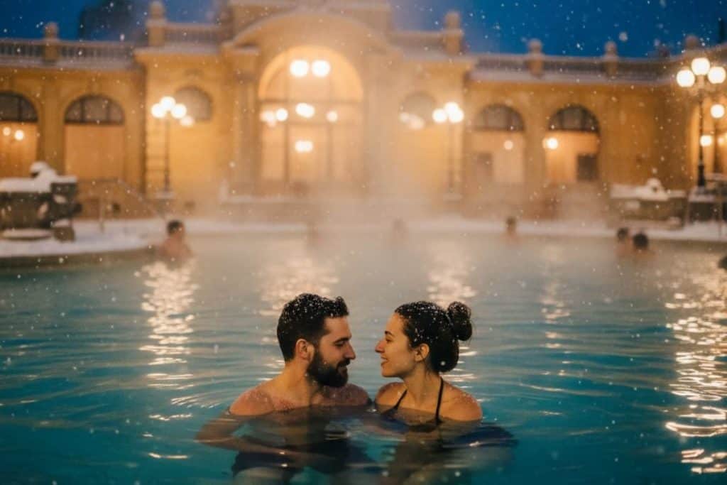 Scenic Danube River skyline linking Vienna and Budapest, romantic European twin-city journey from Gaia Gazer.